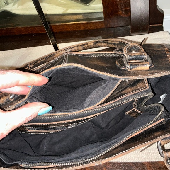 Bed Stu Rockababy Satchel Shoulder Crossbody Black Hand Wash MSRP $295 - Picture 10 of 12